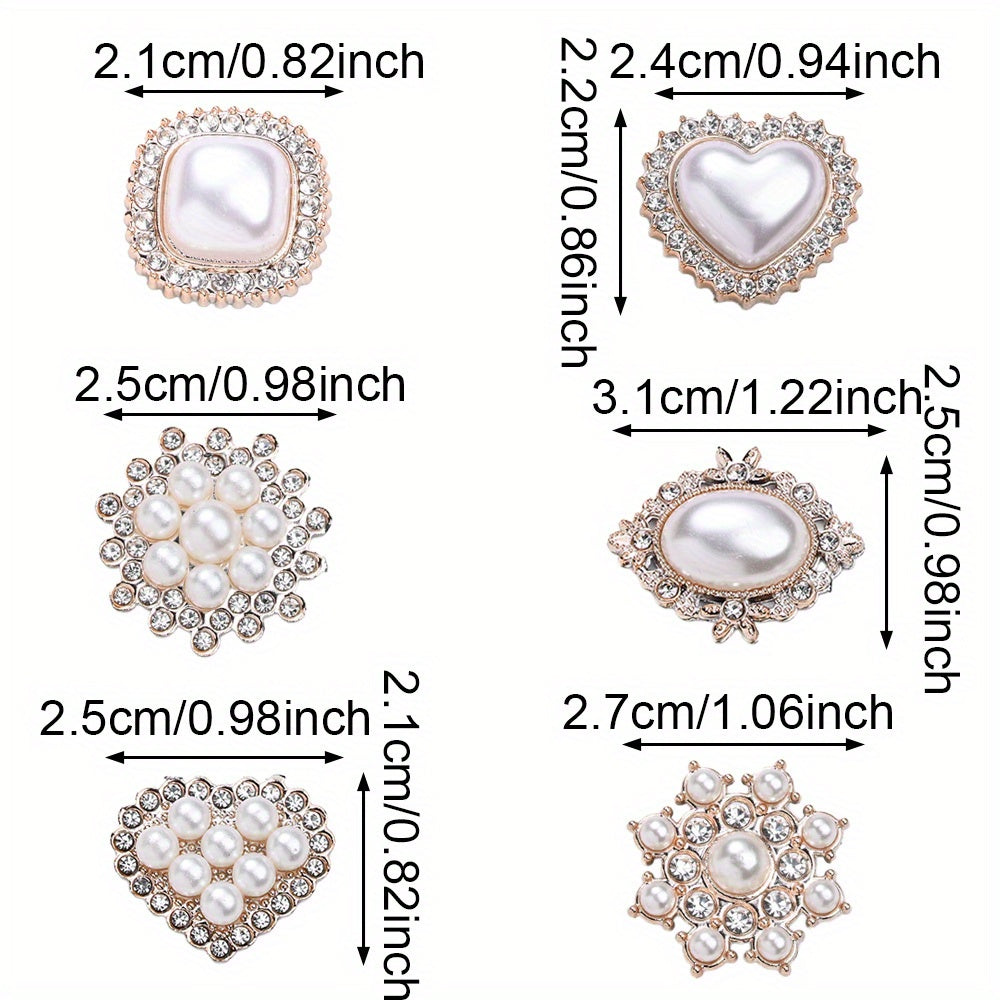 Acrylic Imitation Pearl Rhinestone Flatback Bead Set
