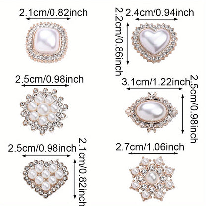 Acrylic Imitation Pearl Rhinestone Flatback Bead Set