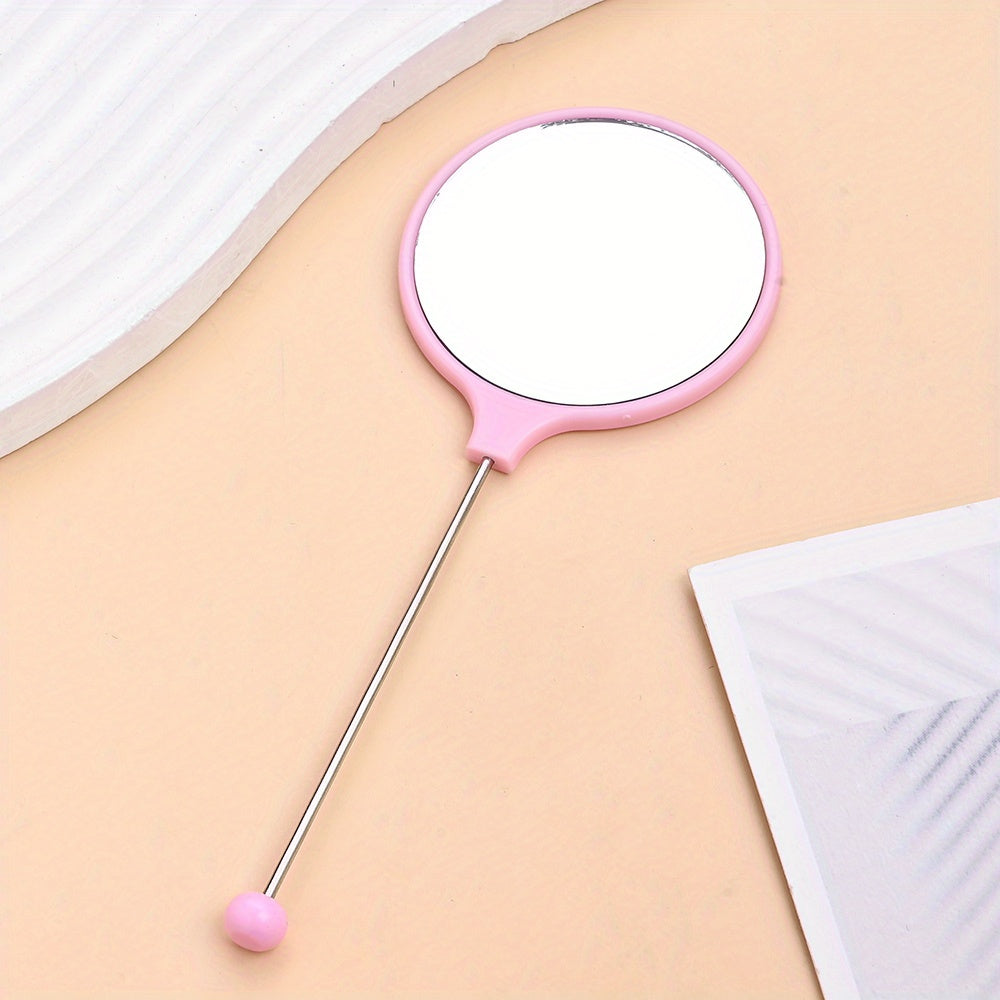 Beaded Handheld Makeup Mirror