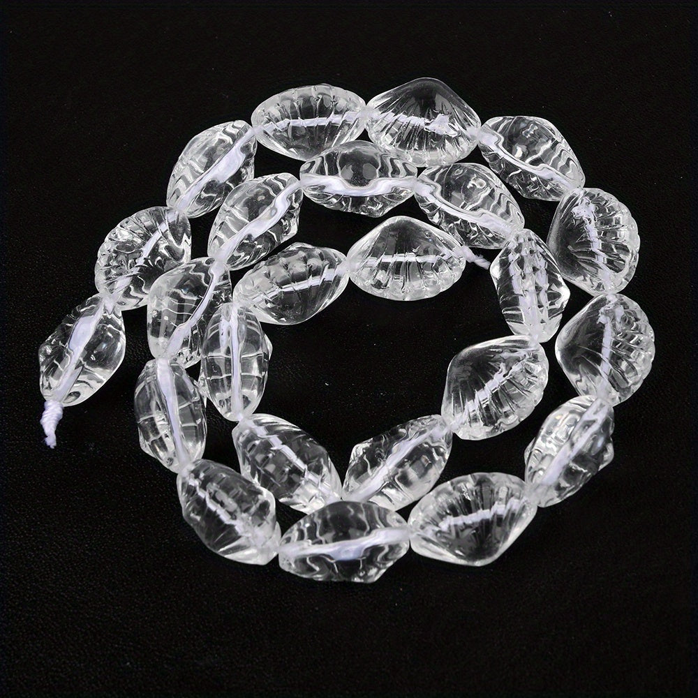 Transparent Shell Glass Beads