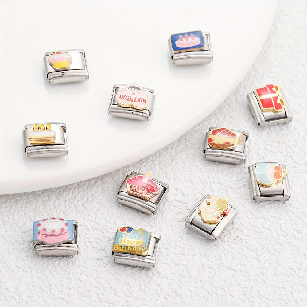 1pc Colorful Cake Charm Chain Bead