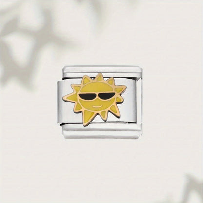 1pc Sun Star Moon Dark Cloud Television Charm Bead