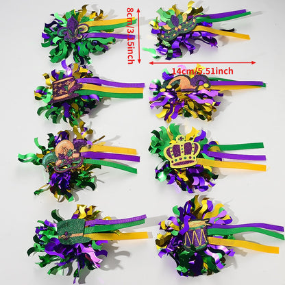 Mardi Gras Carnival Hair Clips
