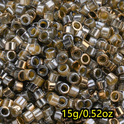 15g/bag 2mm Colorful Cylindrical Glass Seed Beads