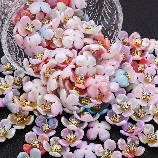 Gradient Flower Acrylic Beads