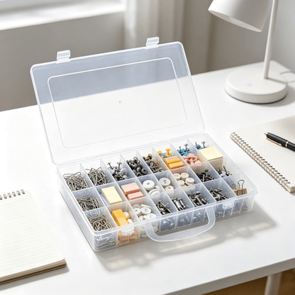 44/56/64 Grid Transparent Beads Storage Organizer