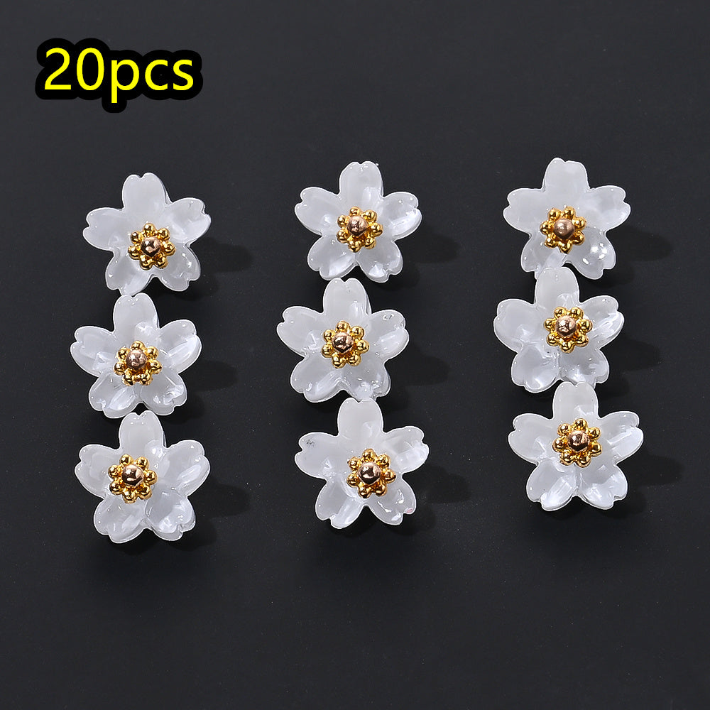 Shiny UV Iris Flower Beads