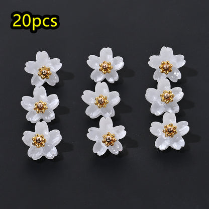 Shiny UV Iris Flower Beads