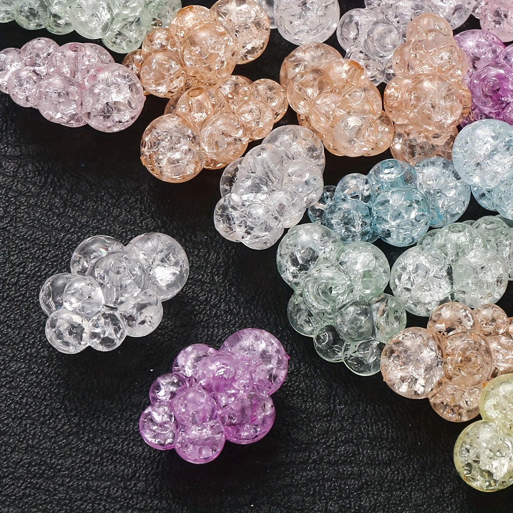 10PCS 16×24mm Cracked Cloud Acrylic Bead Set