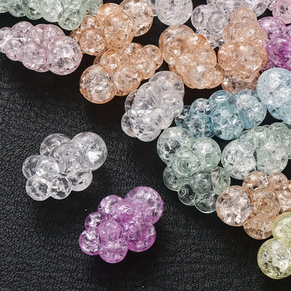 10PCS 16×24mm Cracked Cloud Acrylic Bead Set