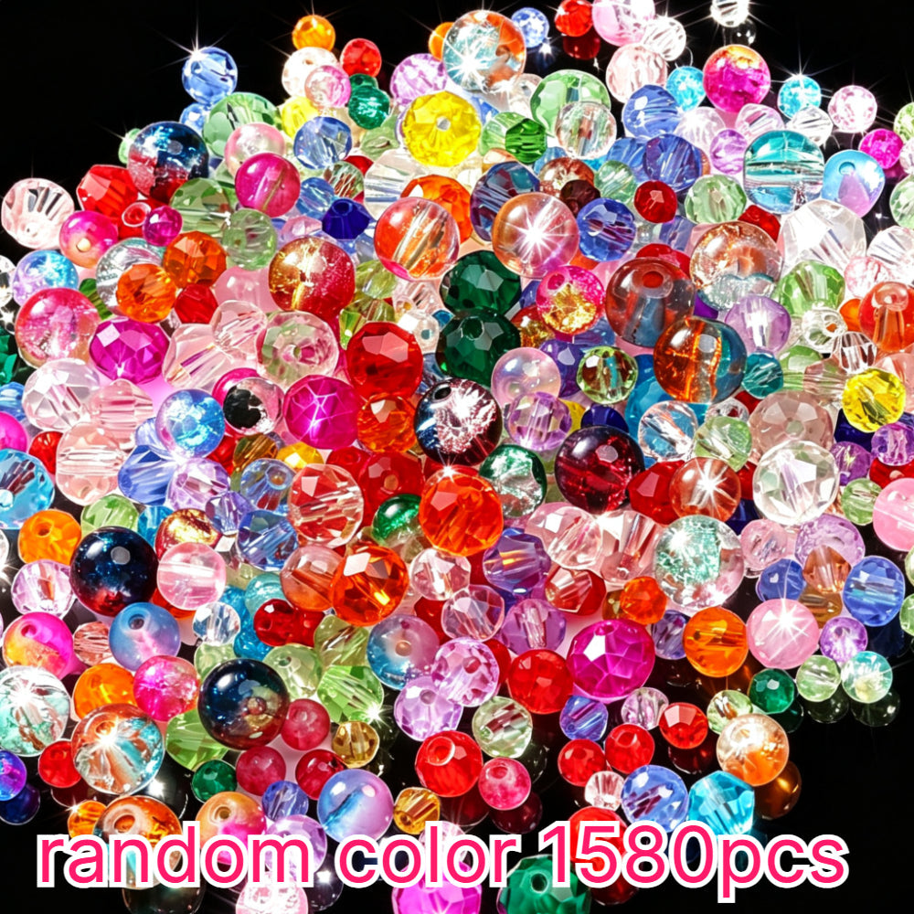 800-Piece Mixed Geometric Gradient Glass Spacer Beads