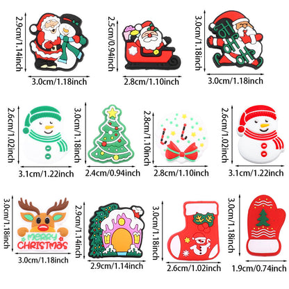 Snowman Santa Silicone Beads