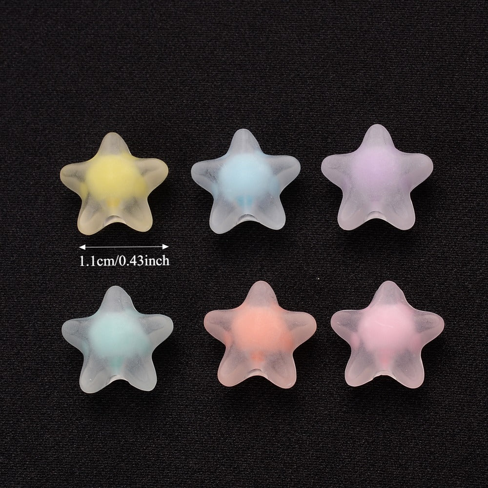 11 mm Acrylic Star Spacer Beads