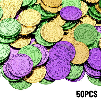 Mardi Gras Plastic Party Coins