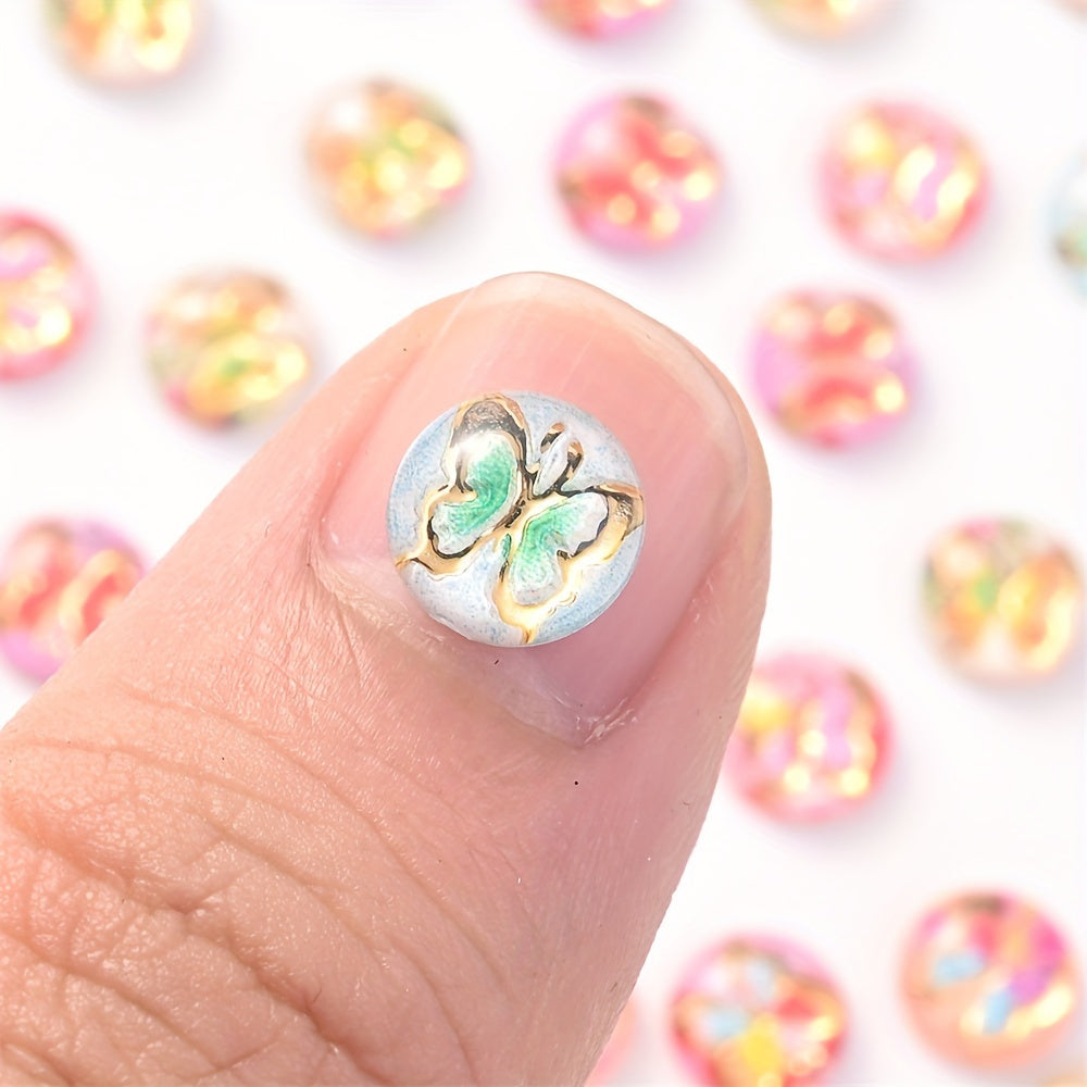 Butterfly Pattern Acrylic Beads
