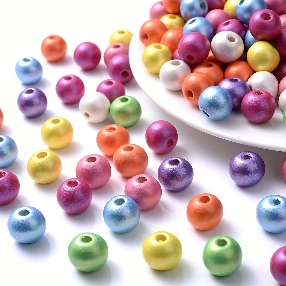10PCS 16mm Smooth Round Wooden Bead Set
