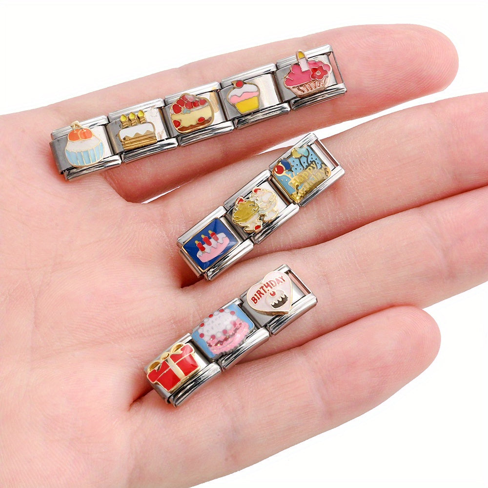 1pc Colorful Cake Charm Chain Bead