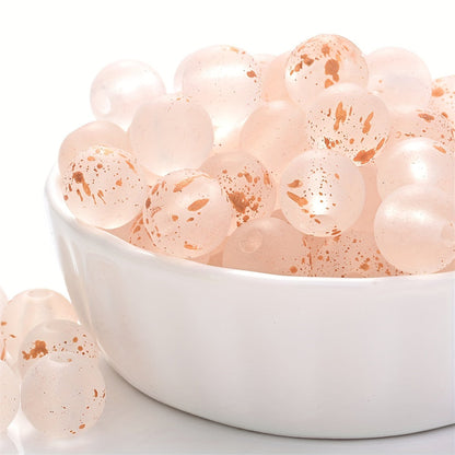 Transparent Matte Acrylic Round Beads