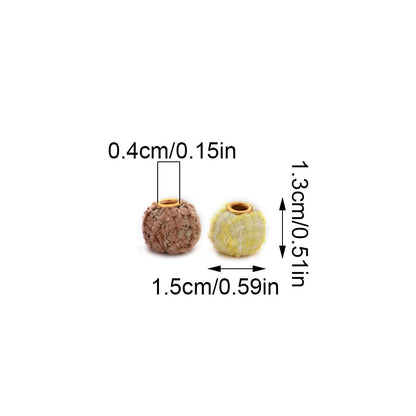 13x15 mm Plaid Large-Hole Beads
