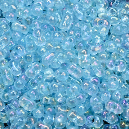 Rainbow Glass Rice Spacer Beads