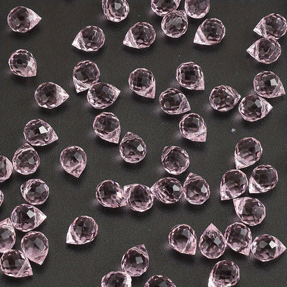 8x10 mm Glitter Strawberry Faceted Glass Beads