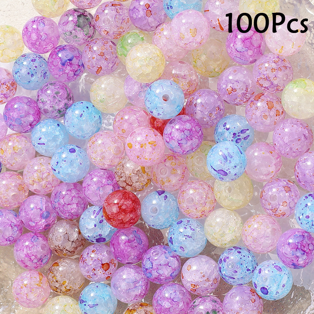Colorful Dot Acrylic Bubble Beads