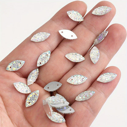 White Oval Double Face Resin Patches
