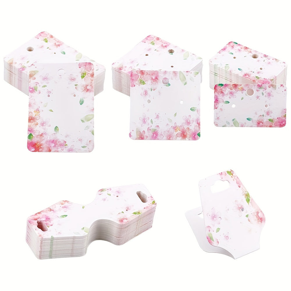 120-Piece Floral Jewelry Display Card Set