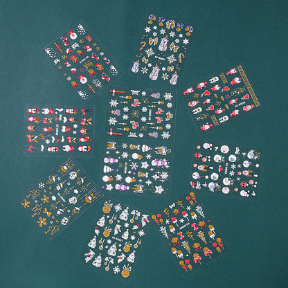 Christmas 5D Embossed Nail Art Stickers