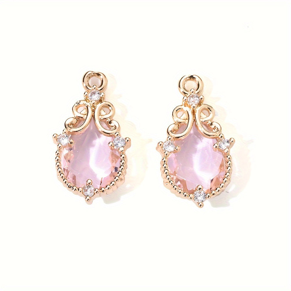 Glass Water Drop Pendant Charms