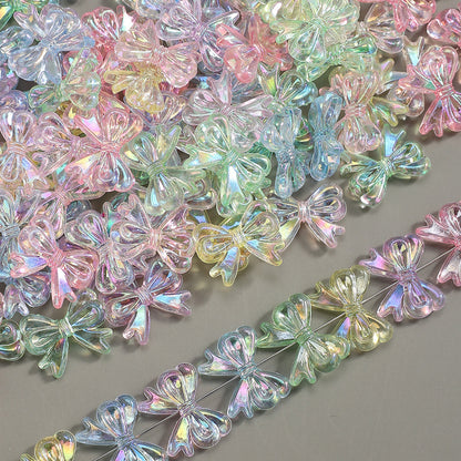 Iridescent Acrylic Bow Beads