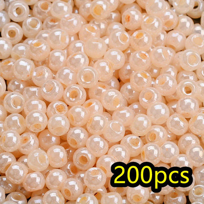 200pcs 4mm Super Shiny Glass Ice Beads