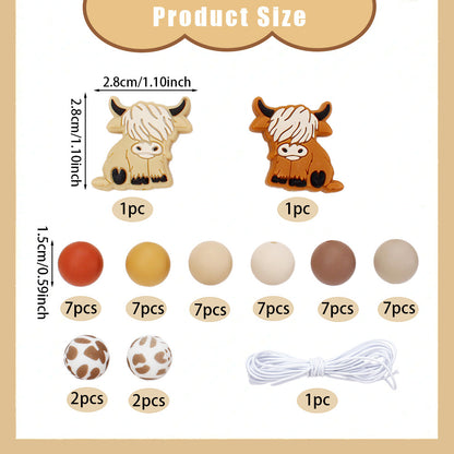 Mix Style Silicone Beads Set with Beading Pens