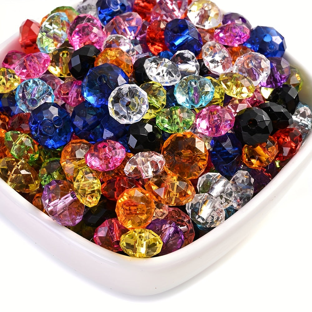 100pcs 8mm Acrylic Flat Beads
