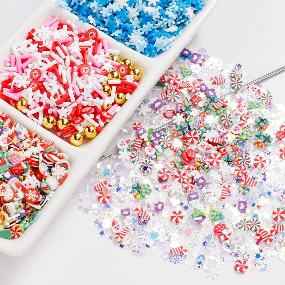Christmas Polymer Clay Spacer Beads