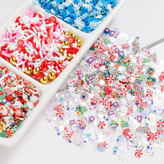 Christmas Polymer Clay Spacer Beads