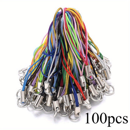 100-Piece Nylon Keychain Strap Cords