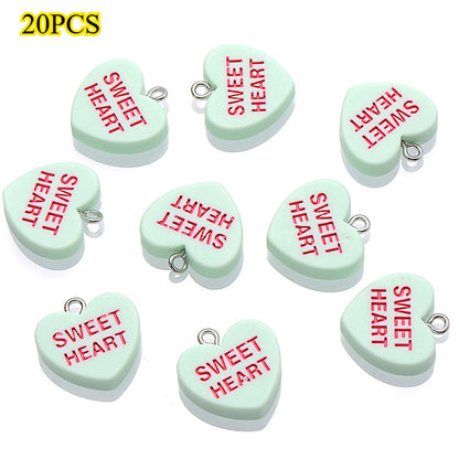 Sweet Heart Resin Pendants