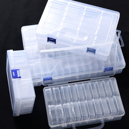 14-Piece Transparent Plastic Jewelry Storage Box Set