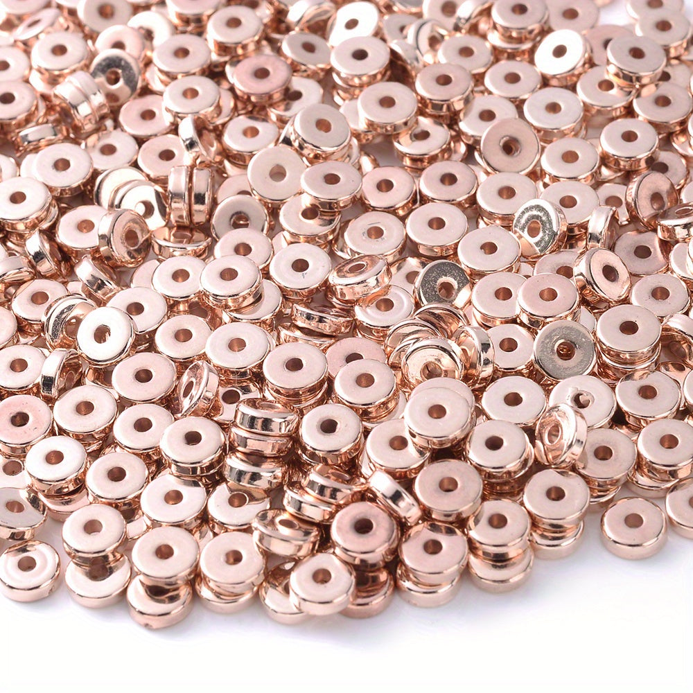 5 mm Electroplated CCB Wheel Spacer Beads