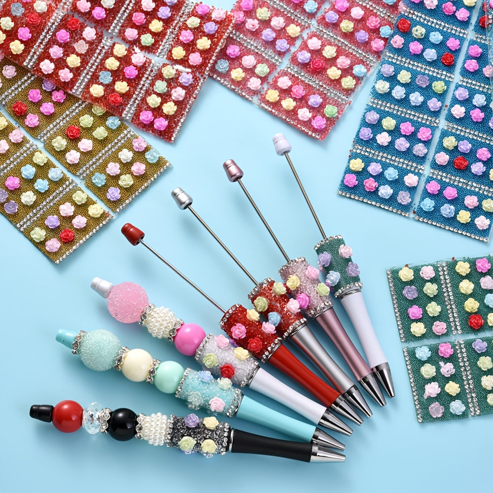 14PCS 40×30mm Flower Hot Melt Adhesive Embellishment Set