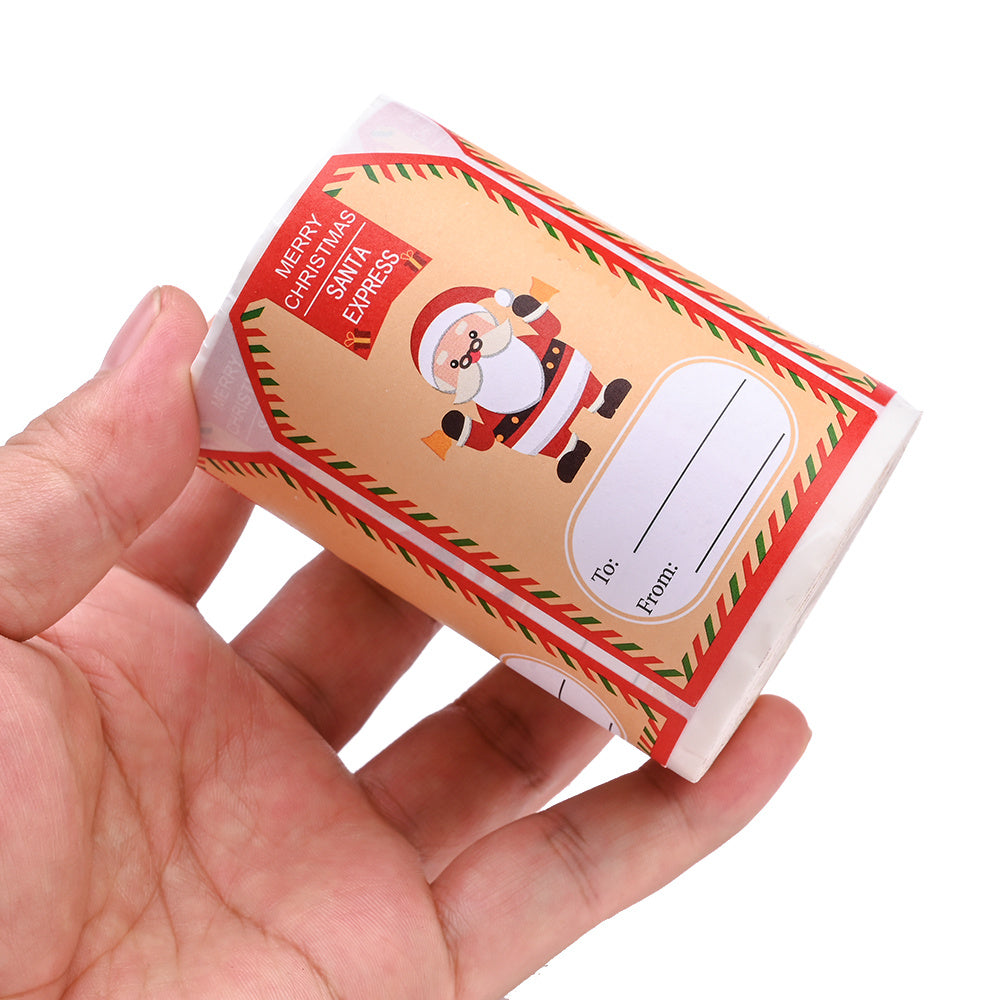 Retro Christmas Santa Snowman Stickers