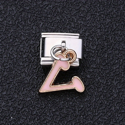 1PC A-Z English Letter Charm Link Set for 9mm Bracelets