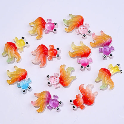 Luminous Goldfish Resin Patch Beads