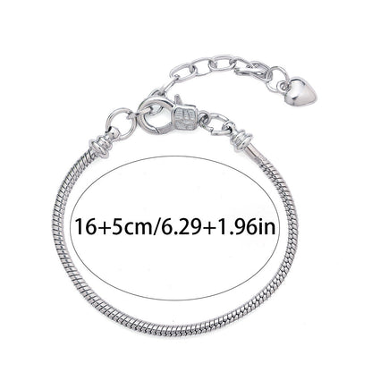 20PCS Snake Chain Charm Bracelet Set with Bracelet Tool