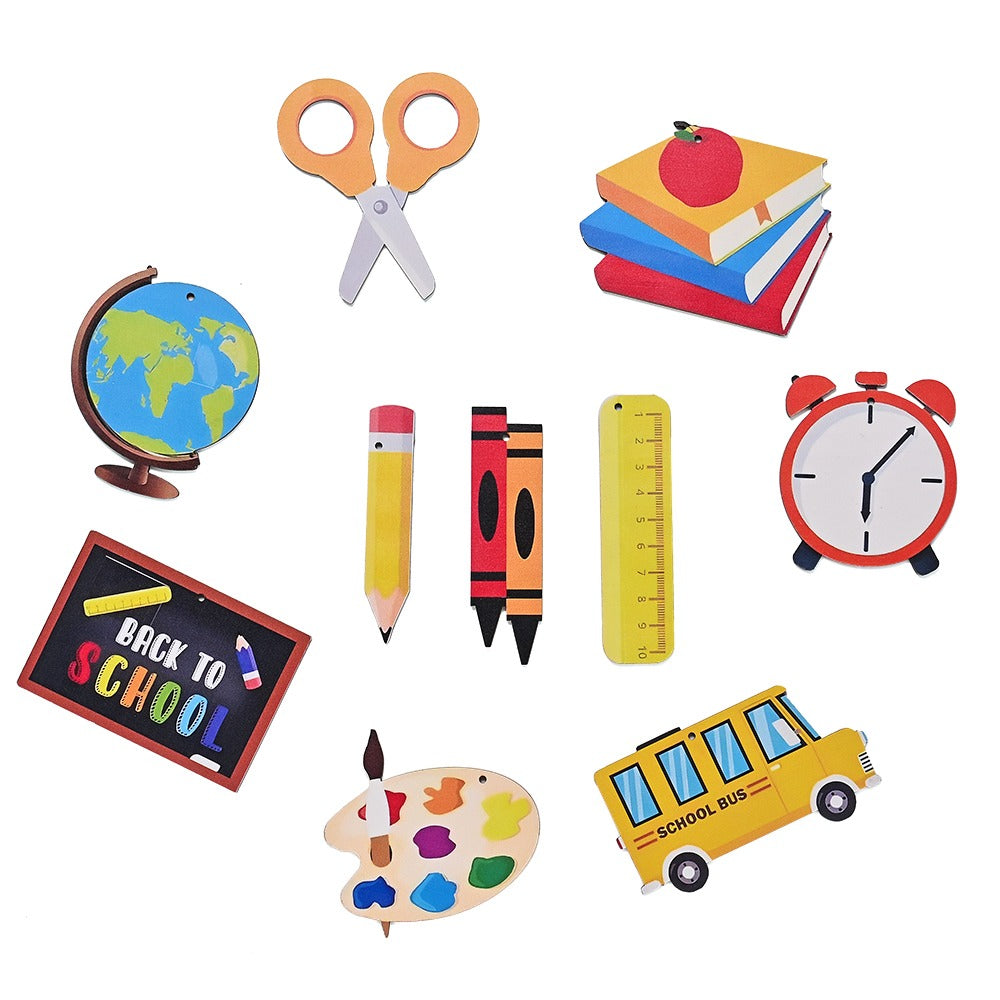 Back-to-School Wooden Hanging Ornaments