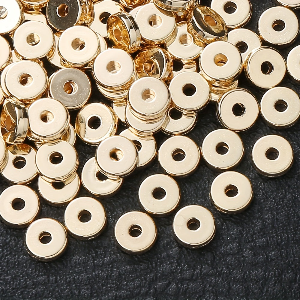 100PCS 8mm Round & Flat Wheel Plastic Spacer Bead Set