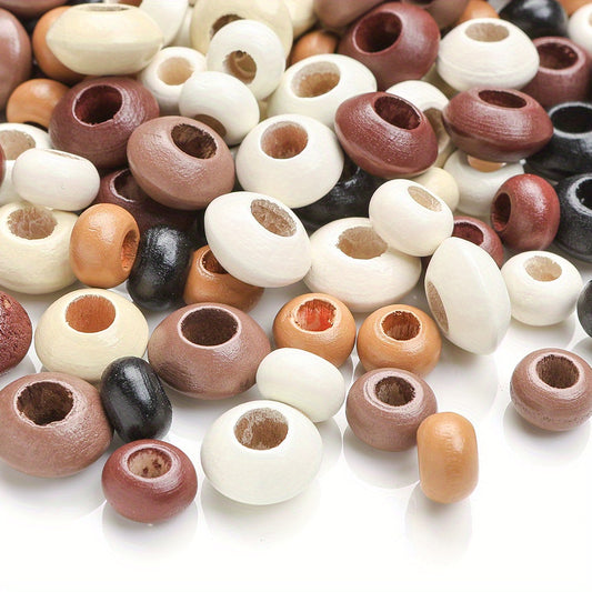 30/50pcs 8x13mm / 10x17mm Flat Round Wooden Beads