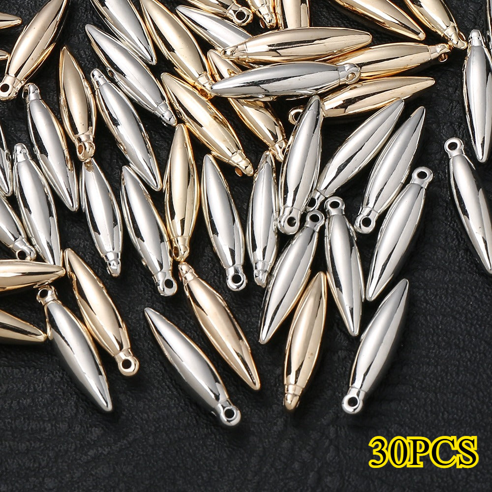 Gold & Silver CCB Plastic Pendants