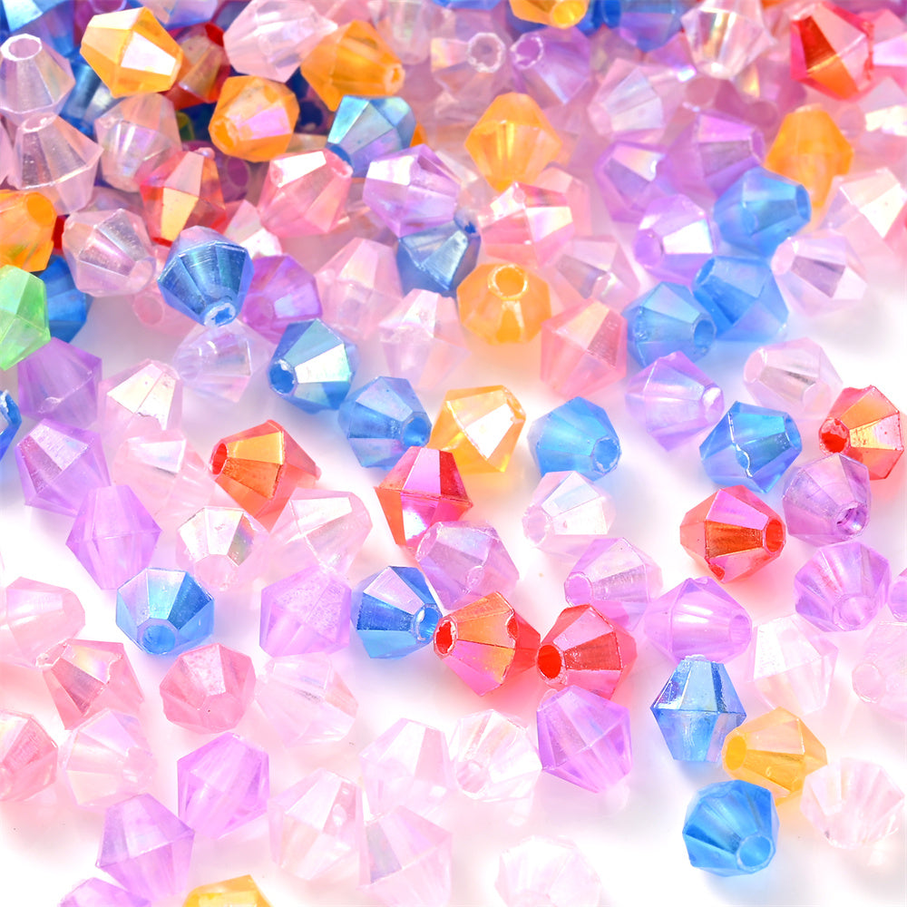 1000pcs 4mm Shiny Acrylic Faceted Beads